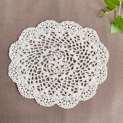 ハンドメイド 手編み ドイリー クロシェ マルチマット シンプル ナチュラル ハンドメイド 手編み ドイリー クロシェ マルチマット シンプル