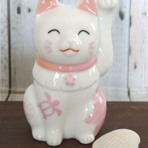 sale】ハワイアンの招き猫（ペア）磁器 ☆ポーセラーツ ☆ ホヌ
