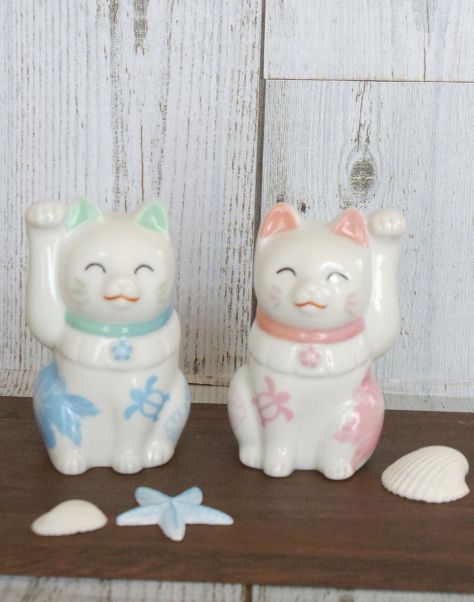 ラッキーキャット Hawaii レア‼︎ 招き猫…小 ハワイ陶器製