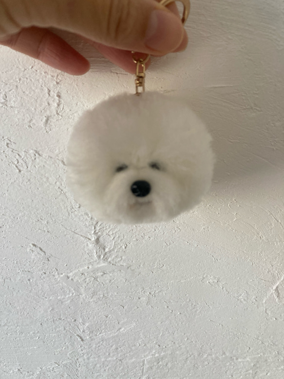 ビションフリーゼ キーホルダー 羊毛フェルト作品 受注制作 羊毛