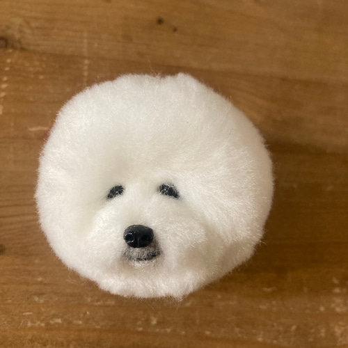 ビションフリーゼ キーホルダー 羊毛フェルト作品 受注制作 羊毛