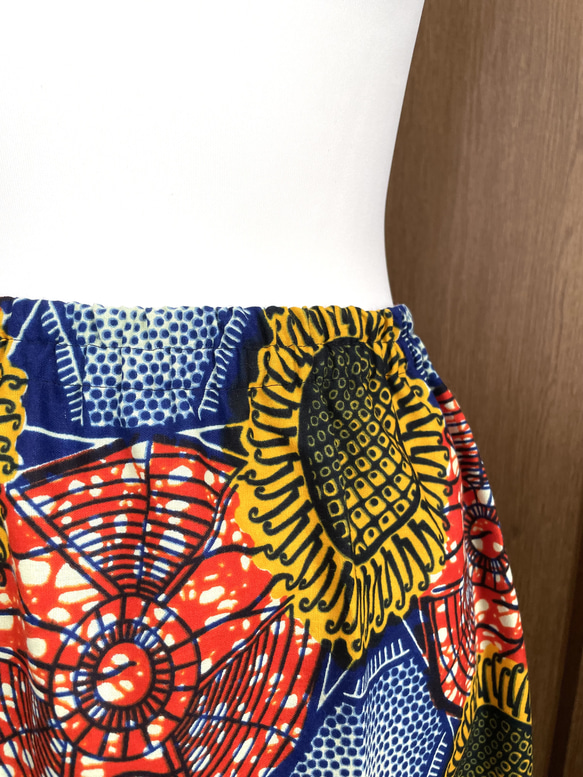 アフリカ布　Aラインスカート　ロングスカート　アフリカン 7枚目の画像
