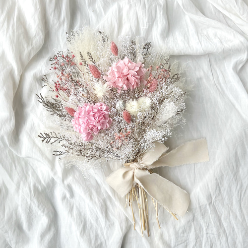 ガーデンブーケS 504 ピンクホワイト ウェディング 誕生日