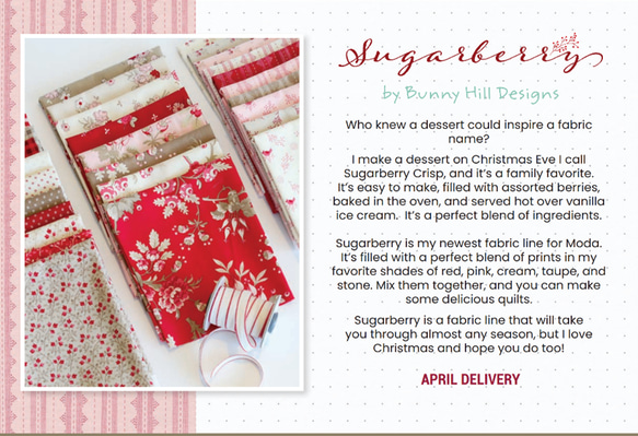 Bunny Hill Designs「Sugarberryシリーズ　7枚セット」moda カットクロス 5枚目の画像