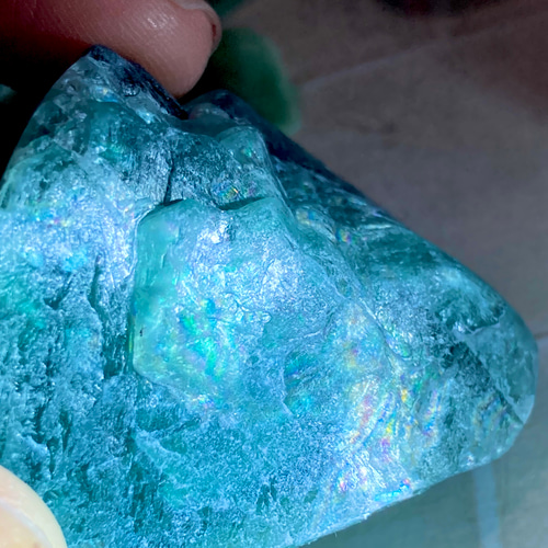 バイカラー✨レインボー フローライト 蛍石 ラフストーン 原石 天然石