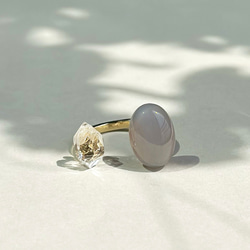 叉環-灰色×赫基默鑽石（叉環-赫基默） 第1張的照片