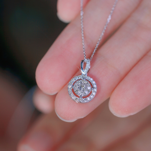 天然ダイヤモンドペンダントk18 ネックレス・ペンダント パール大好き  