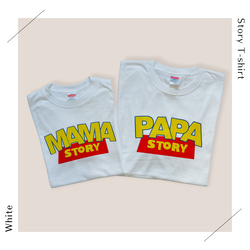 【名前入れ】オリジナルTシャツ♡STORY　お友達同士や家族でのお揃いコーデにおすすめです 3枚目の画像