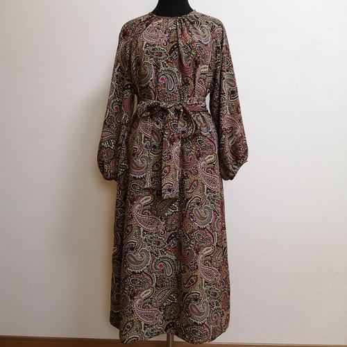 ワンピース シルク ハンドメイド ワンピース さらあお 通販｜Creema  