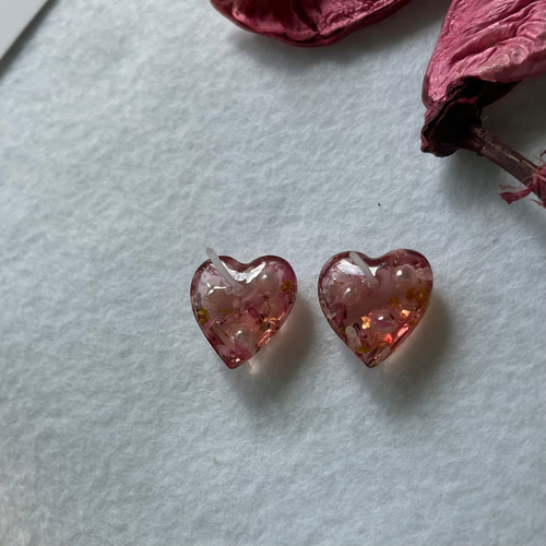 お花たっぷり大人かわいいアクセサリー/ハートシリーズ♡ ピアス 