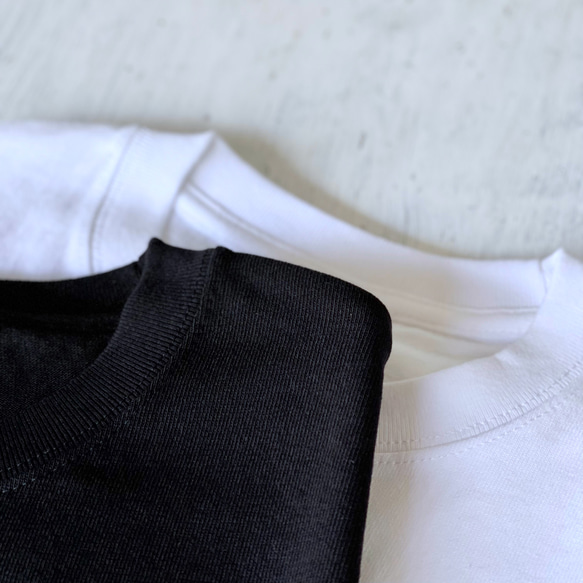 8くま  超極厚 ルーズシルエット Tシャツ （ホワイト / ブラック） 12枚目の画像