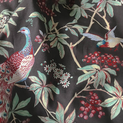 コエリブラウスPart2 ＜衿を立てて着るオーバーサイズシャツ＞ ～鳥と実 チャコール～ 7枚目の画像