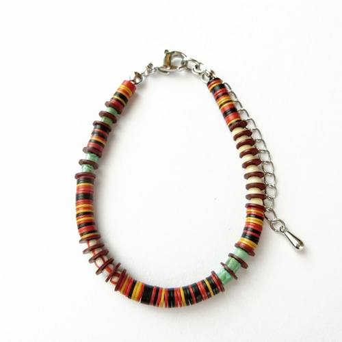 売切 アフガニスタン アンティーク ビーズ ちょい足しブレスレット