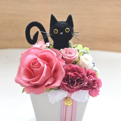 猫と小鳥　フラワーアート　ワイヤーアート af0d07a55f72034d4db1e773094a2e