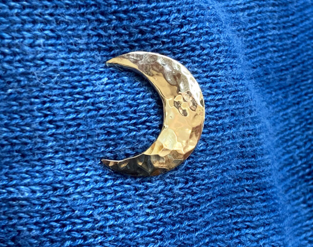 ◇La Luna ◇三日月真鍮鍛金ピンズⅡ【Ｓ】