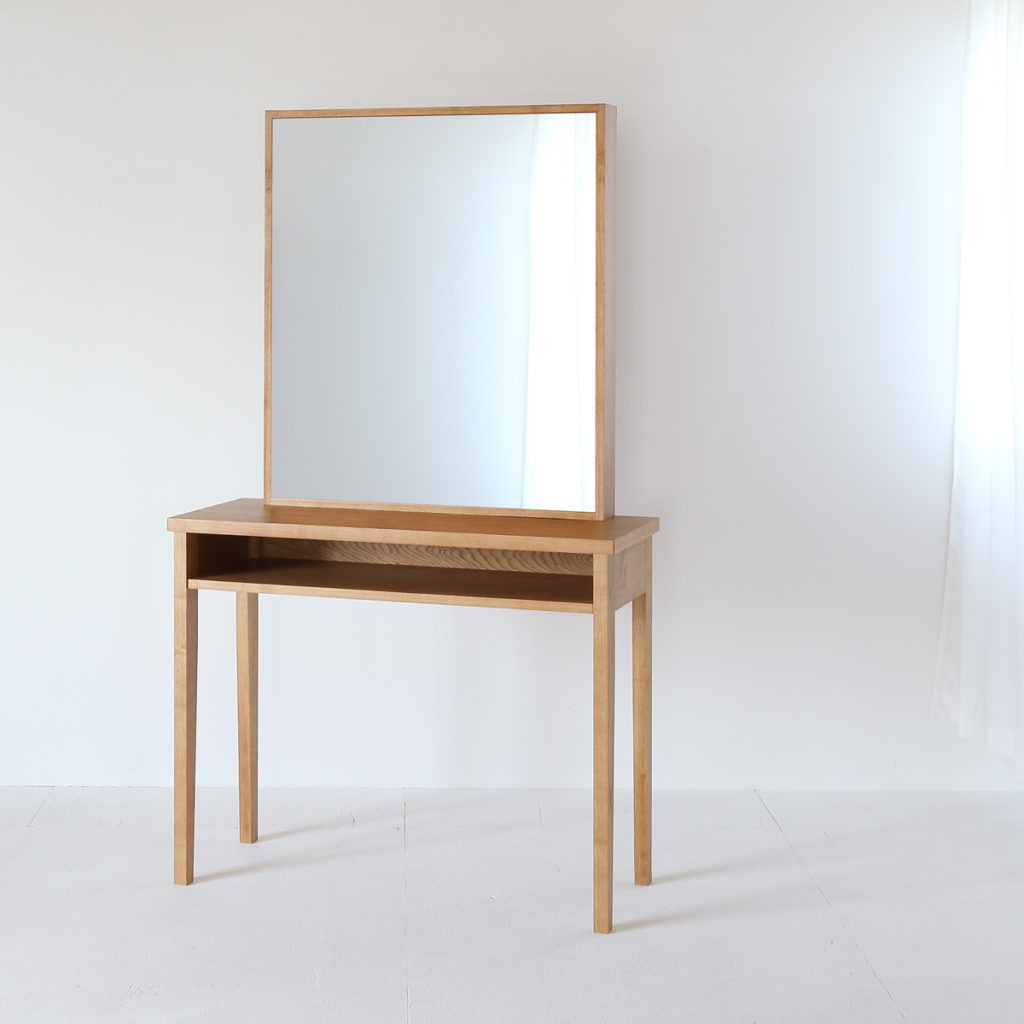 美容室サロンセット面ドレッサー　タモチェリー色　国産　配送費設置費用込み　２口コンセントUSB　商品名：フリール