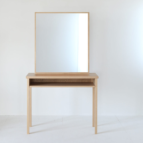 ドレッサー（片面、セット面、美容室）※直接引き取り 美容室サロンセット面ドレッサー タモナチュラル色 国産 配送費