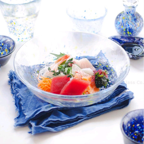 食卓を涼やかに】江戸硝子／うきよ／そうめん鉢／いきはり／EG032-03