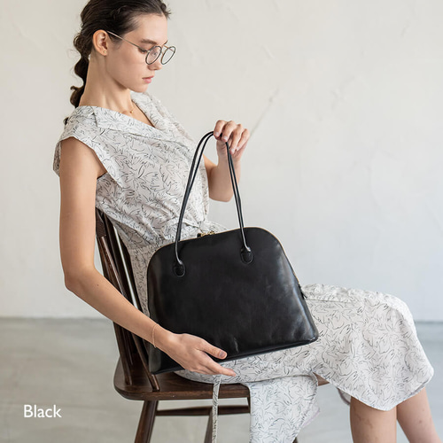 本革 A4対応 トートバッグ ボストンバッグ 肩掛け 軽量 Lサイズ チョコ