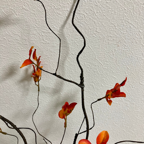 送料込み] 紅葉 フェイクグリーン 枯枝 造花 人工植物 4本セット