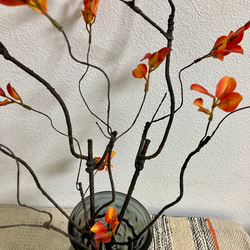 [送料込み] 紅葉　フェイクグリーン　枯枝　造花　人工植物　4本セット 2枚目の画像