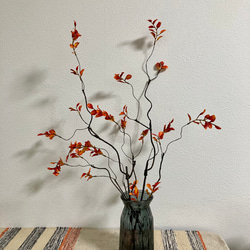 [送料込み] 紅葉　フェイクグリーン　枯枝　造花　人工植物　4本セット 1枚目の画像