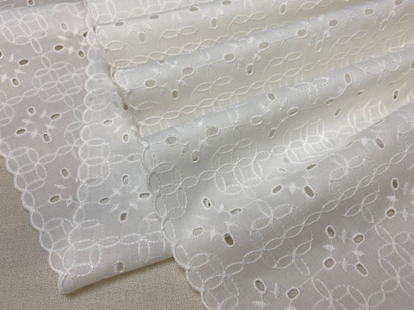 Vintageハンドワークコットンフィレレース 白色 フリークロス ハンド