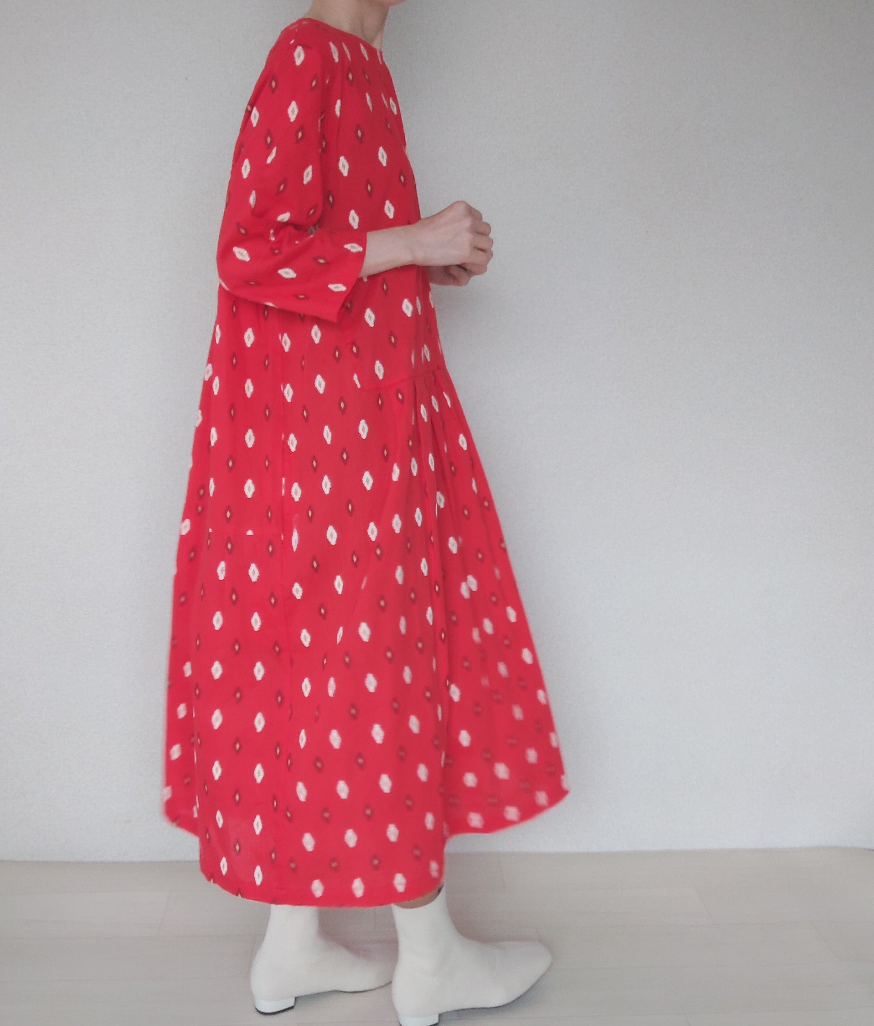 REDVALENTINO コットン混ポプリン ワンピース Brocante｜コットン インド ボイル / プリント フロンセ