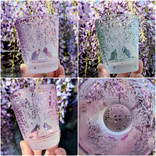 藤猫淡彩シャボン グラス ART空（アートクー） 通販 15714998