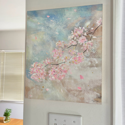 桜のお花見　【原画/F8パネル】　絵画　インテリアアート　 8枚目の画像