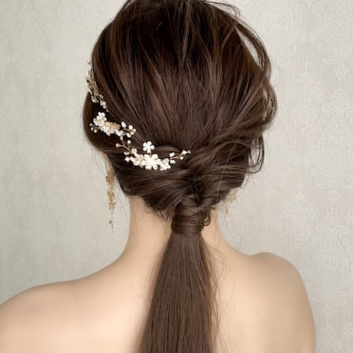 MA166 ヘッドドレス ヘッドアクセサリー 小枝 Uピン 髪飾り 結婚 MA166 ヘッドドレス ヘッドアクセサリー 小枝 Uピン 髪飾り 結婚