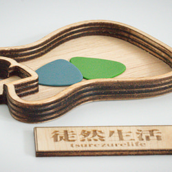 ギターピック皿 木製トレイ ウッドクラフト (エレキギターTL) 2枚目の画像