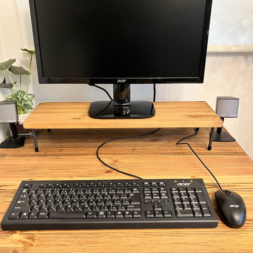 モニタースタンド W60×D20×H10 モニター台 パソコン台 棚