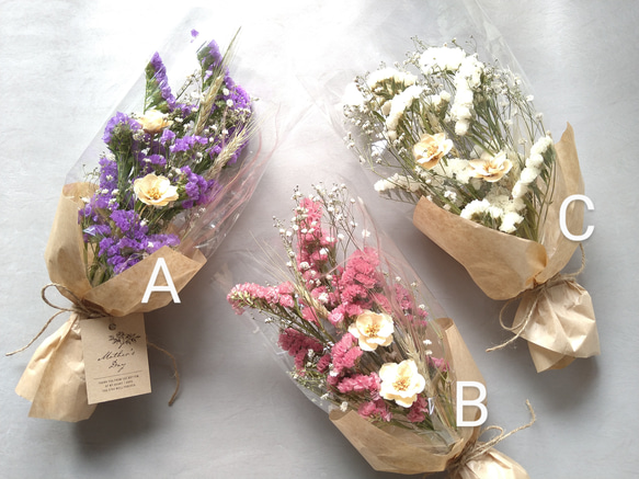 ♡dry flower bouquet♡ドライフラワー  ギフト ウェディング 新生活 大人可愛い 3枚目の画像