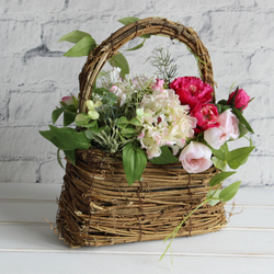 Pink Rose Bag Basket 1枚目の画像