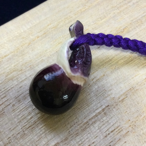 象牙 根付 正絹紐 茄子 キーホルダー 石橋象牙店 通販 15715633