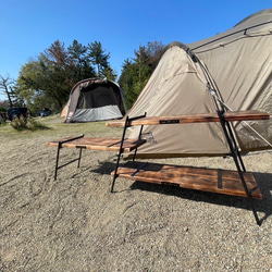 【再販】アイアンラック　キャンプラック　キャンプ棚 4枚目の画像