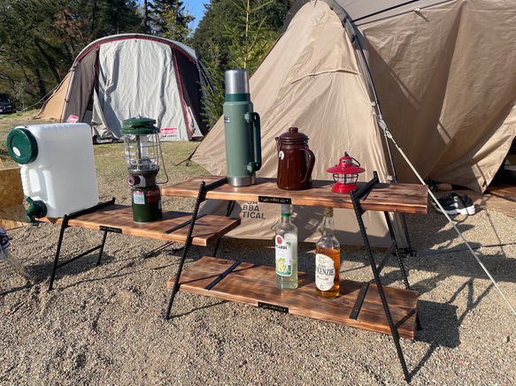 【再販】アイアンラック　キャンプラック　キャンプ棚 3枚目の画像