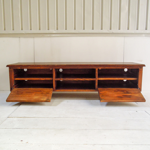 おしゃれ かわいい フランスアンティークテレビボード（ブラウン