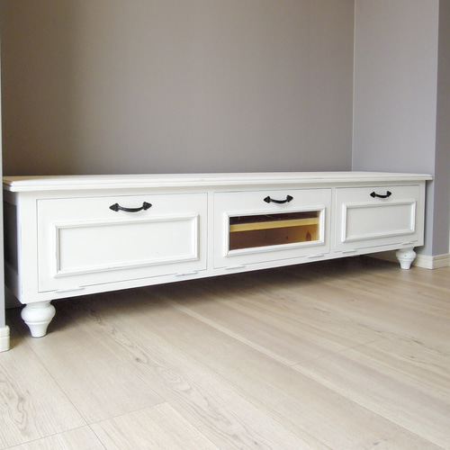 おしゃれ かわいい フランスアンティークテレビボード（ブラウン