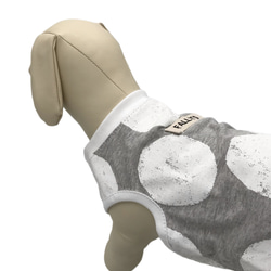 メッシュ コットン 大型犬 犬服 夏 服 クール タンクトップ 白 ペット服 ハンドメイド オーダー 服 ドッグウェア 10枚目の画像