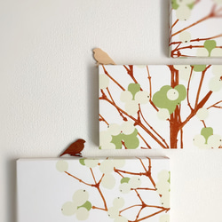 ファブリックパネル ミナペルホネン タンバリン 白 バードバード