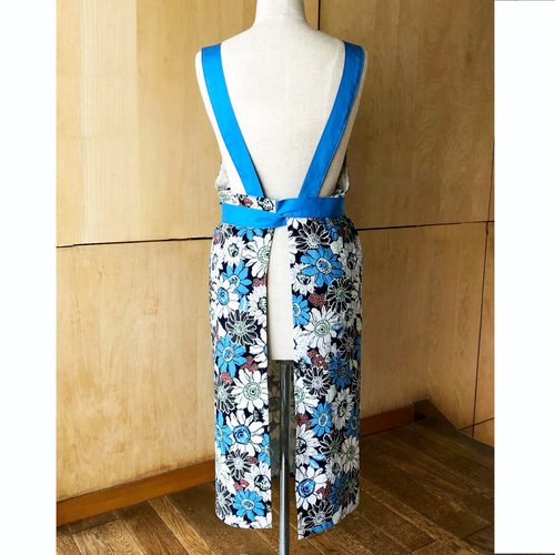 RalphLauren 青い花柄エプロン RalphLauren 青い花柄エプロン