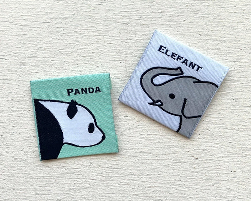 専用ページ　刺繍タグ 商用可】ハンドメイドタグ 10枚セット 刺繍タグ 四角タグ 動物