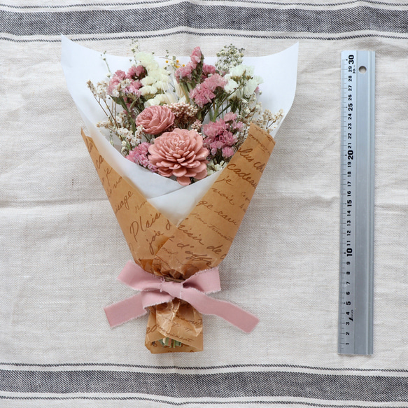 【お祝いギフトに！】華やかなナチュラルドライフラワーブーケ 花束 10枚目の画像