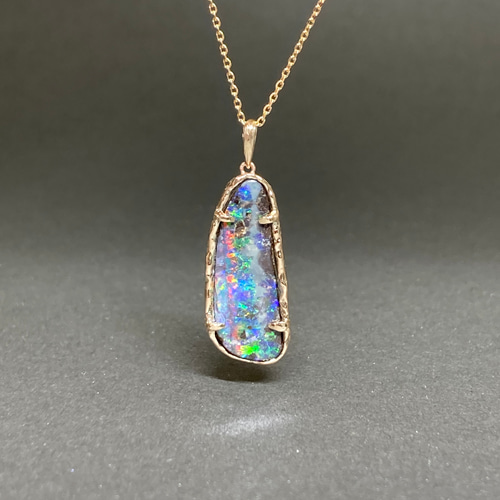 ぽー　フルオーダーボルダーオパールネックレス ぽー様専用 フルオーダーボルダーオパールネックレス