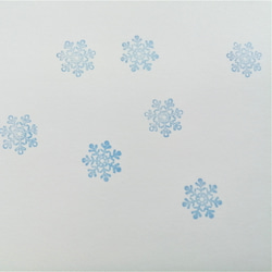 雪の結晶　スタンプ　1.５×1.5cm　２個セット　ベタと白抜き 4枚目の画像