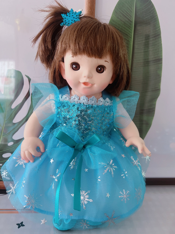 お風呂ぽぽちゃん服 柔らかい肌ぽぽゃん服キラキラプリンセス 雪結晶 