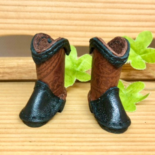 森き ペイズリーツートンウエスタンブーツ miniature boots. その他