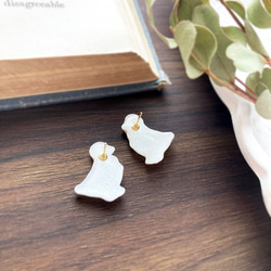 Duck earring｜アヒルのイヤリング・ピアス〔動物シリーズ〕 6枚目の画像